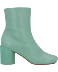 MM6 by Maison Margiela - Minimalist Genuine Leather Ankle Boots - Lyst