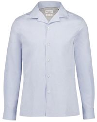 Brunello Cucinelli - Long-Sleeved Straight-Hem Shirt - Lyst
