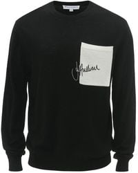 JW Anderson - Jw Anderson Logo Embroidered Knit Jumper - Lyst