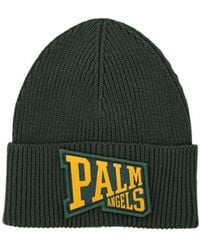 Palm Angels - Logo Patch Knitted Beanie - Lyst