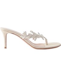 Gianvito Rossi - Coral-Detail Thong Sandals - Lyst