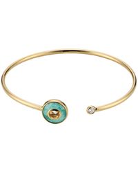Gucci - Interlocking 18K Bangle Bracelet - Lyst