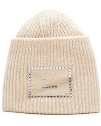 Acne Studios - Embellished Face Beanie Hat - Lyst