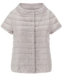 Herno - Quilted Short-Sleeved Down Jacket - Lyst