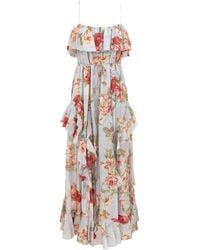Zimmermann - Roselight Frill Maxi Dress - Lyst