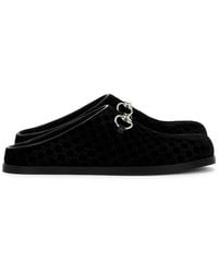 Gucci - Monogrammed Slip-On Sandals - Lyst