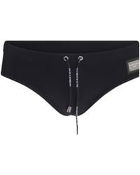 Dolce & Gabbana - Logo Patch Drawstring Swim Shorts - Lyst