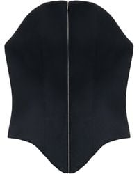 McQueen - Zipped Corset Top - Lyst