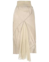 Rick Owens - Draped Asymmetric Skirt - Lyst