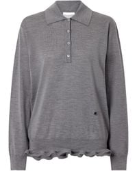 Stella McCartney - Ruffled Wool Polo Shirt - Lyst
