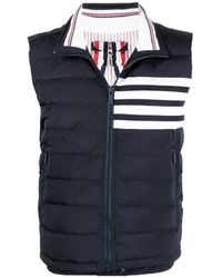 Thom Browne - Twill Down-Filled-Bar Ski Vest - Lyst