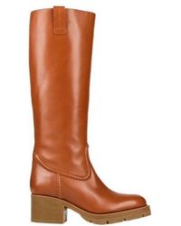 Chloé - Solid-Colored Leather Boots - Lyst