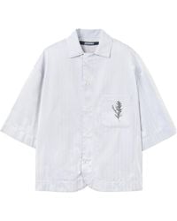 Jacquemus - Striped Collared Short-Sleeve Shirt - Lyst
