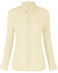 Issey Miyake - Pleated Buttoned Shirt - Lyst