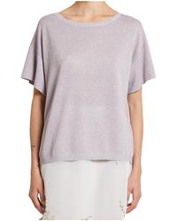 iBlues - Crew Neck Short-Sleeved Knit Sweater - Lyst