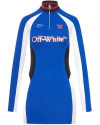 Off-White c/o Virgil Abloh - Zip Detailed Long-Sleeved Dress - Lyst