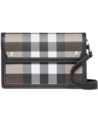 Burberry - Oscar Check-Pattern Shoulder Bag - Lyst