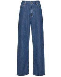 Valentino - Logo Patch Straight Leg Jeans - Lyst