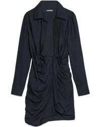 Jacquemus - Bahia Tied Long-Sleeved Dress - Lyst