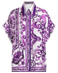 Dolce & Gabbana - Maiolica Print Shirt - Lyst