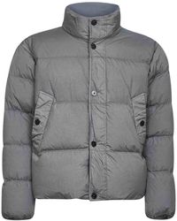Stone Island - Logo Patch High Neck Puffer Jacket - Lyst