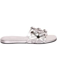 The Attico - The Embellished Open Toe Sandals - Lyst