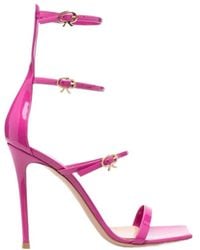 Gianvito Rossi - Logo High-Heeled Sandals - Lyst
