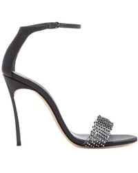 Casadei - Blade Twenties Crystal Heeled Sandals - Lyst