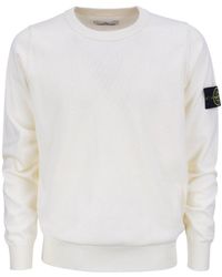 Stone Island - Compass Patch Crewneck Jumper - Lyst