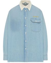 Miu Miu - Oversized Denim Shirt - Lyst