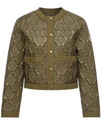 Moncler - Libellule Geometric Quilted Short Down Jacket - Lyst