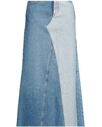 MM6 by Maison Margiela - Twotone Denim Aline Skirt - Lyst