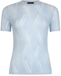 Liu Jo - Textured Ribbed Knitted Top - Lyst