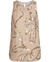 Brunello Cucinelli - Sleeveless Chiffon Dress - Lyst