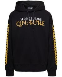 Versace Jeans Couture - Couture Logo Printed Drawstring Hoodie - Lyst