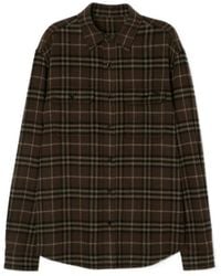 Burberry - Check Wool Flannel Overshirt - Lyst