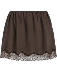 Magda Butrym - 11 Lace-Trim Mini Skirt - Lyst