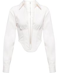 Dion Lee - V-Neck Zip-Up Hoodie - Lyst
