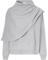 Magda Butrym - Cape-Effect Draped Jersey Sweatshirt - Lyst