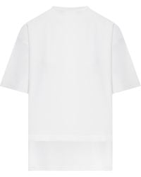 Alaïa - Crew Neck Cotton Boxy T-Shirt - Lyst