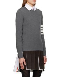 Thom Browne - 4-Bar Crewneck Knit Jumper - Lyst