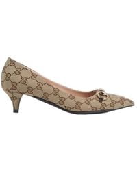 Gucci - Horsebit Pointed-Toe Pumps - Lyst