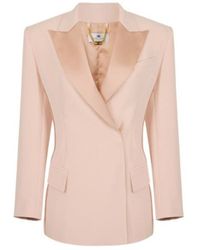 Elisabetta Franchi - Double-Breasted Peak-Lapel Blazer - Lyst