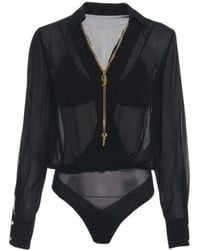 Elisabetta Franchi - Chained Long-Sleeved Top - Lyst