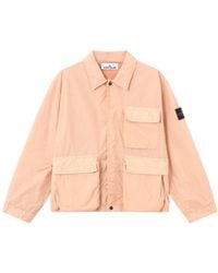 Stone Island - Logo Patch Buttoned Overshirt - Lyst