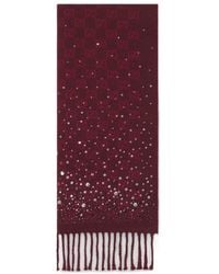 Gucci - Gg Wool Scarf With Crystals - Lyst