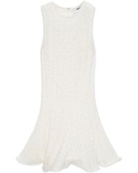 オールインワン・サロペット Msgm Sleeveless Rushed Mini Dress MSGM Sleeveless Ruched Minidress | White | FARFETCH