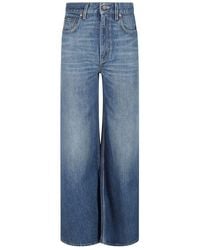 Chloé - Chloé Logo Patch Straight-Leg Jeans - Lyst