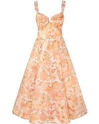 Zimmermann - Rebellion Drape Midi Dress - Lyst