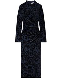 Sea - Alia Devoré-Velvet Midi Dress - Lyst